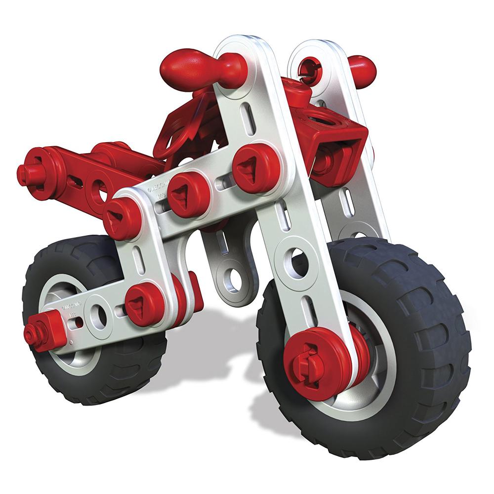 Meccano Junior Motorcycle Building Toy Set Mighty Cycles, 3 Models