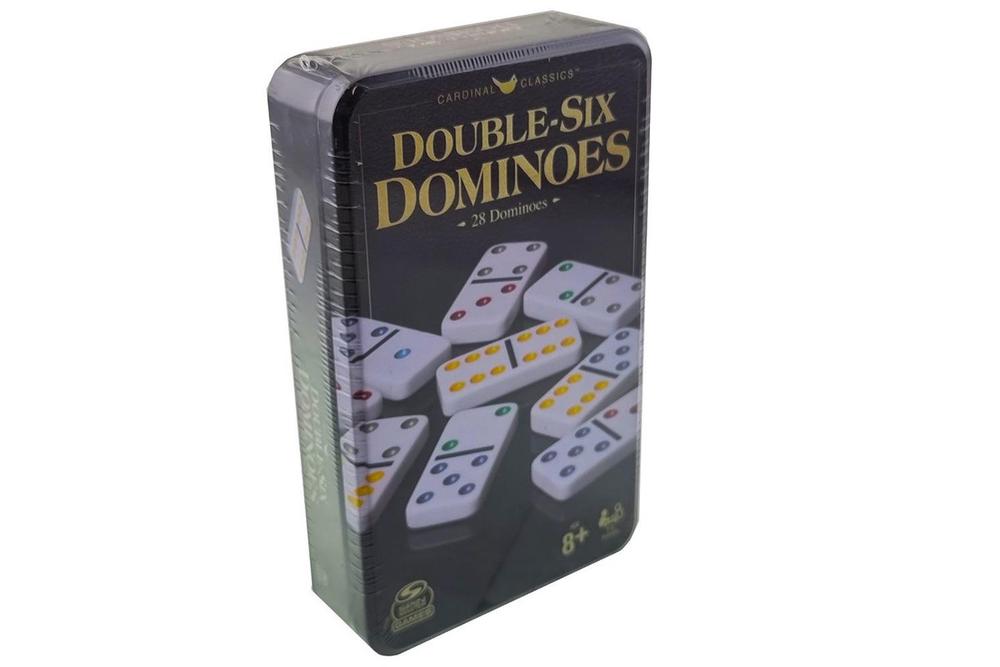 Bosch Classic Double 6 Coloured Dominoes in Tin, 0778988317181
