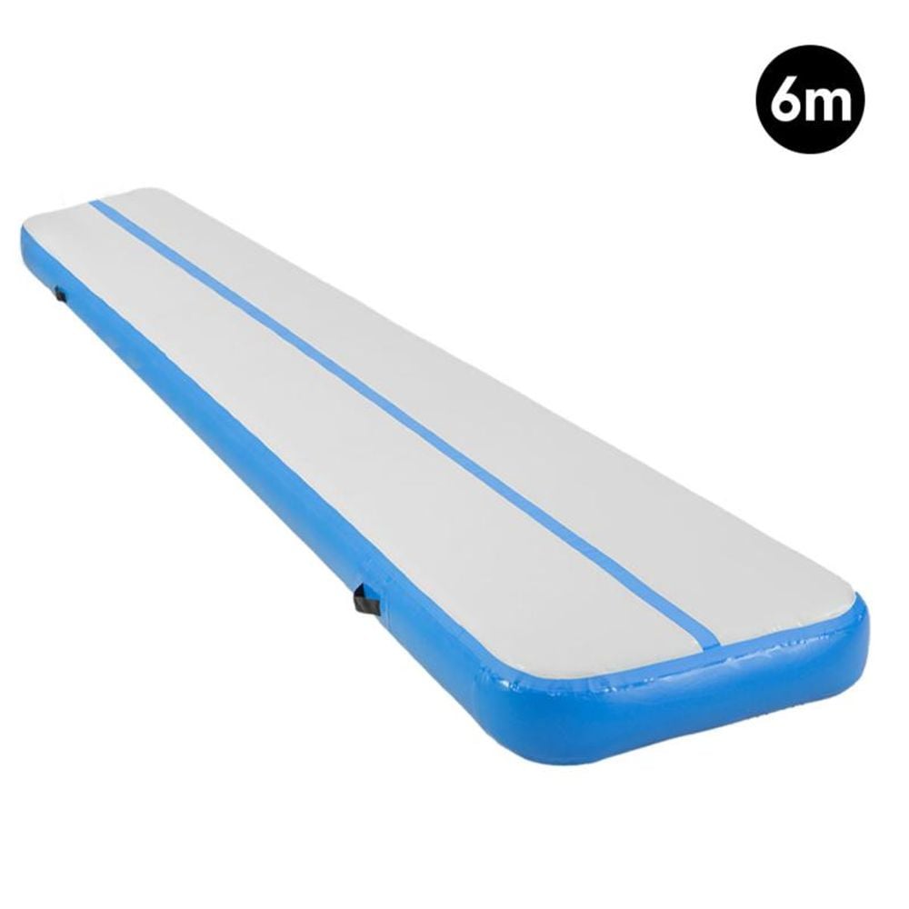 Powertrain Air Track Inflatable Gymnastics Tumbling Mat (Blue) - 6x1x.02m by Powertrain - ISBN: 0787099883751
