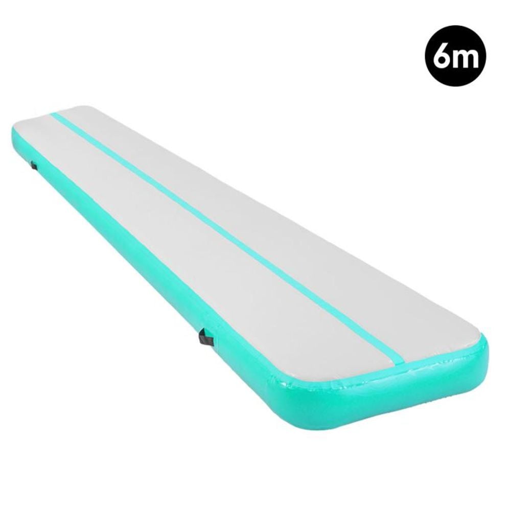 Powertrain Air Track Inflatable Gymnastics Tumbling Mat (Green) - 6x1x.02m by Powertrain - ISBN: 0787099883768