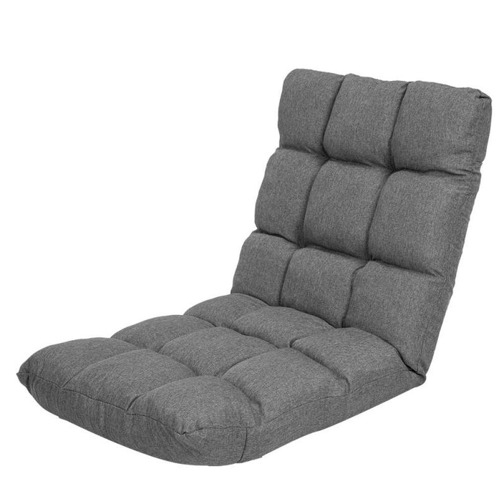 Klika Adjustable Cushioned Floor Lounge Chair (Dark Grey) - 100 x 50 x ...