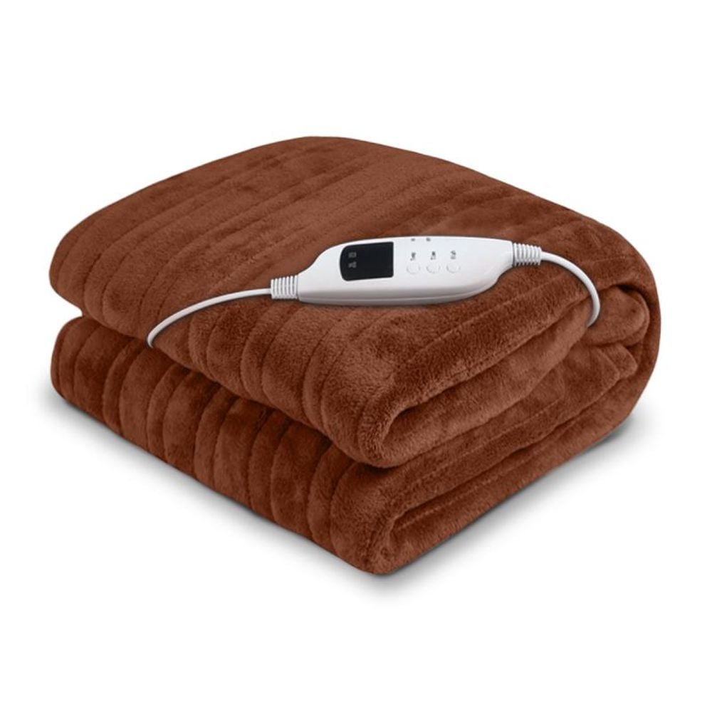 Klika Heated Electric Blanket Throw Rug Coral Warm Fleece Winter (Brown) by Klika - ISBN: 0787099889975