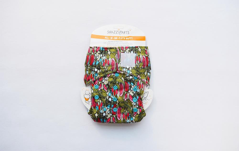 Brolly Sheets All in One Snazzipants Nappy (Retro Buds) Buy online at