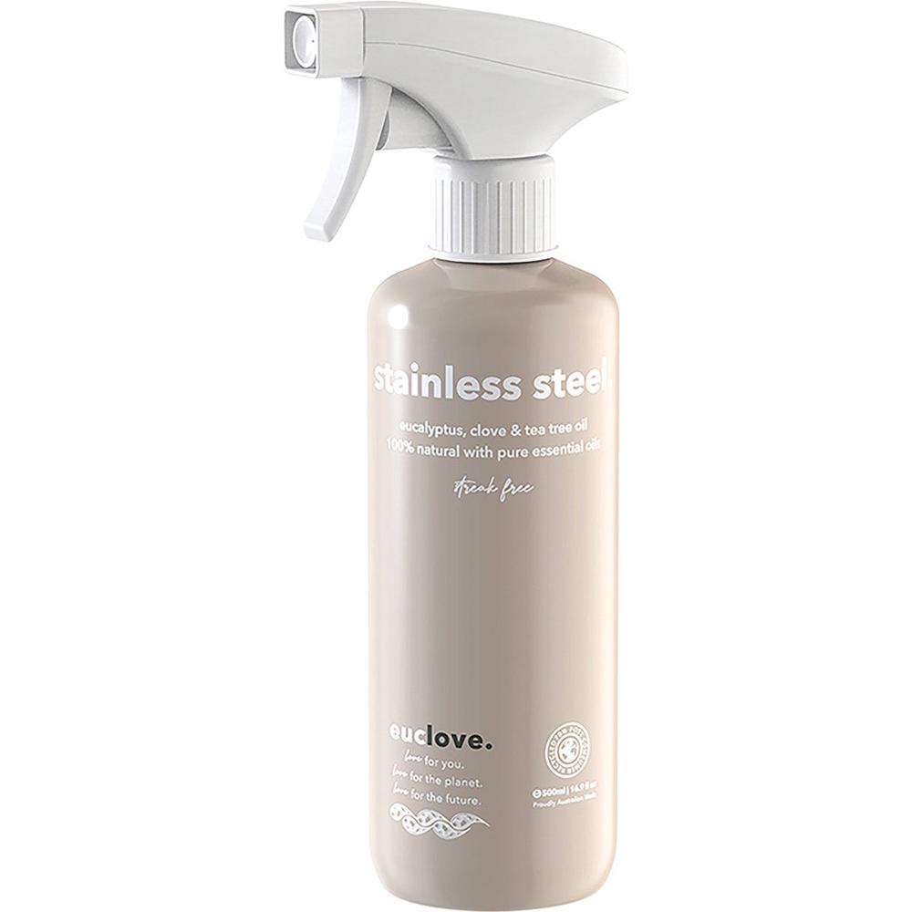 Stainless Steel Cleaner (Eucalyptus, Clove & Tea Tree) - 500mL, 0797776418480