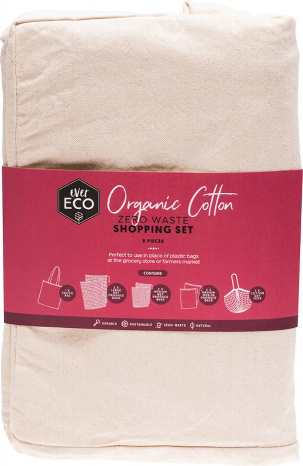 Zero Waste Shopping Set, 8 Mixed Reusable Bags, 0797776956531