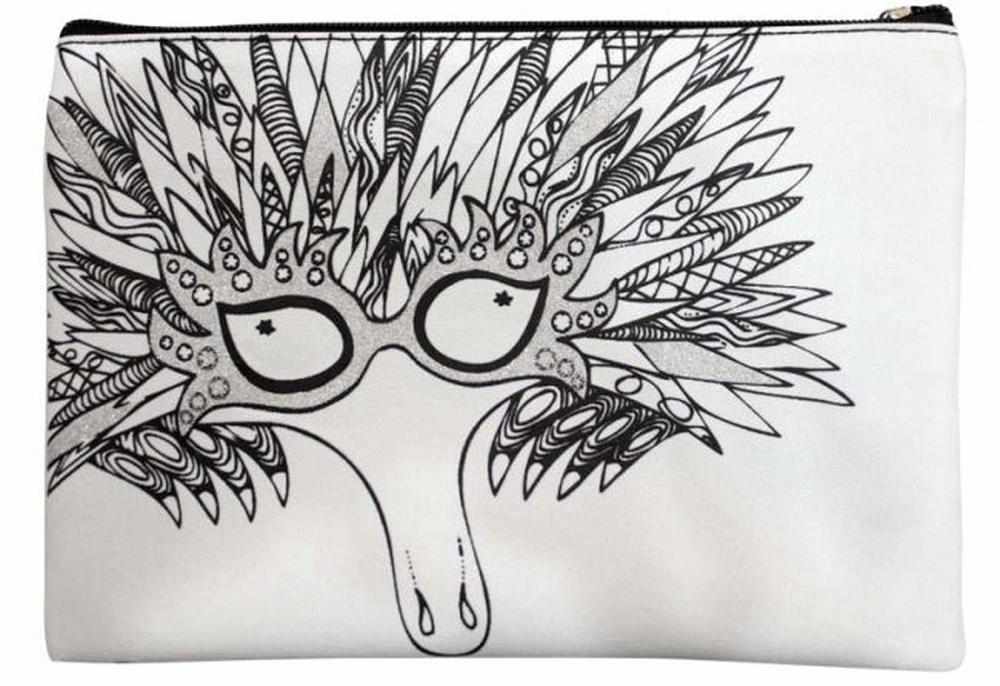 Colouring-In Pencil Case & Fabric Pen Set (Echidna), 0799439585546
