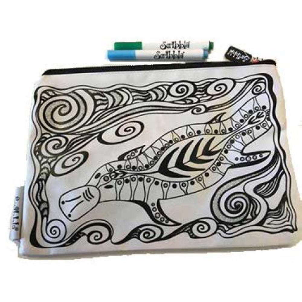 Scribbla Colouring - Pencil Case & Fabric Pen Set, 0799439585690