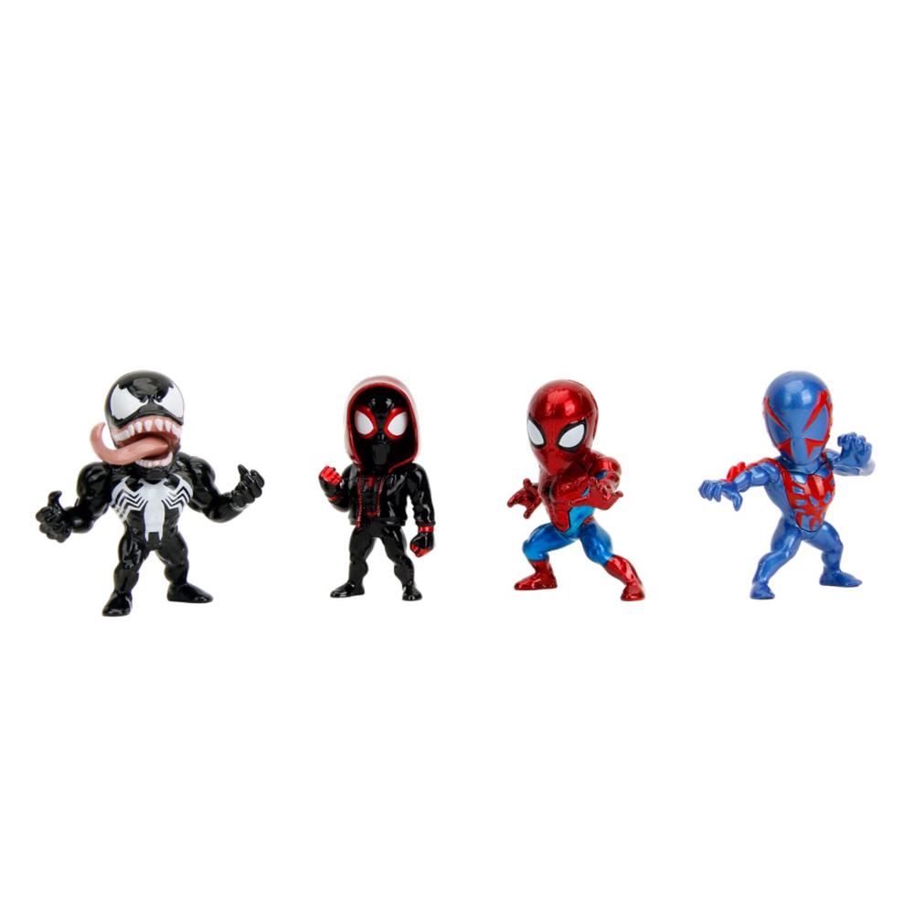 Marvel - Spiderman Metal Figure, 4 Pack - 2.5 Inch, 0801310349304