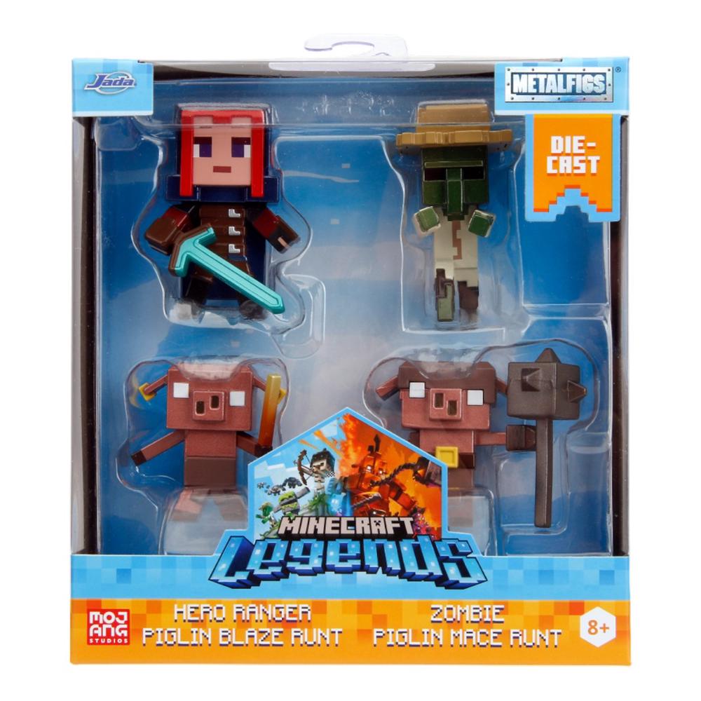 Jada Toys Minecraft - Legends Metal Figure, 4 Pack - 2.5 Inch, 0801310349359