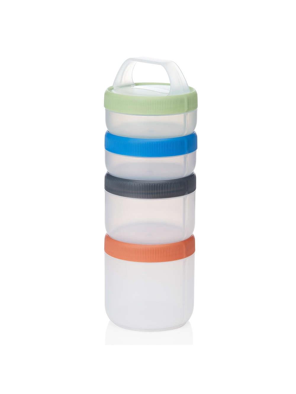 humangear Stax Container (Clear/Spectrum) - Large, 0810023080329