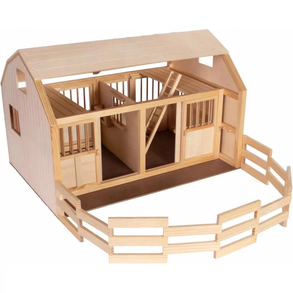 Fat Brain Toys Countryside Wooden Stable & Barn Set, 0810074270410