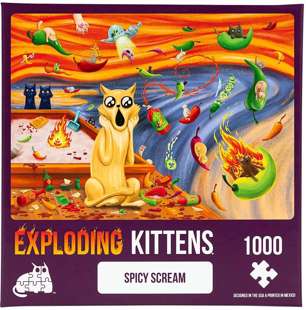 Exploding Kittens Spicy Scream Jigsaw Puzzle, 1000 Piece | Buy online ...