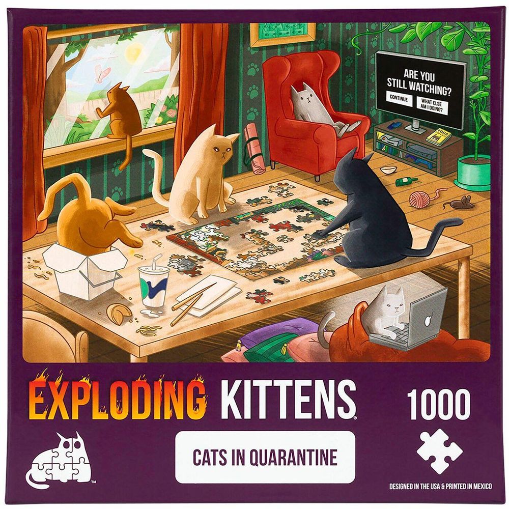 Exploding Kittens Cats In Quarantine Jigsaw Puzzle, 1000 Piece | Buy ...