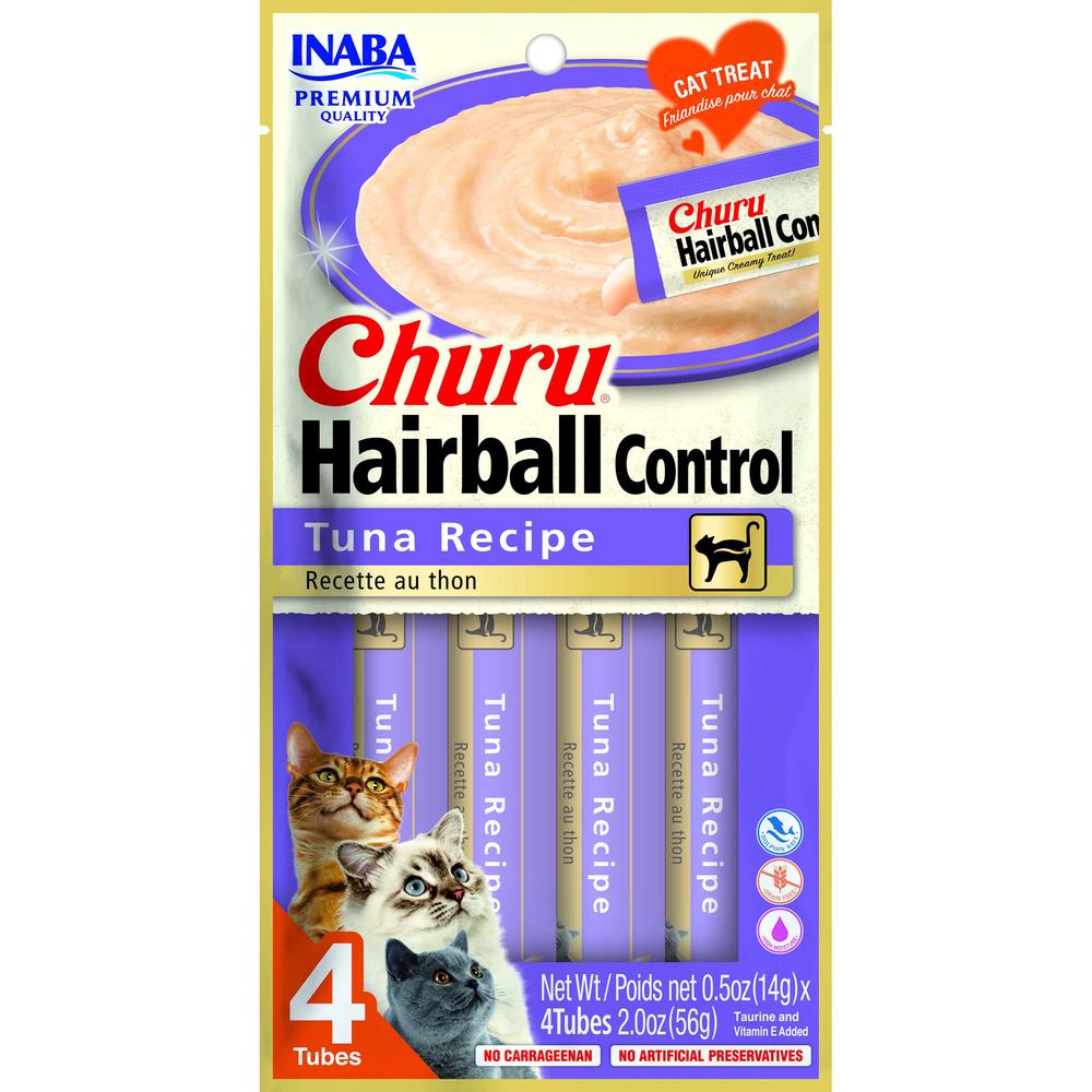 Cat Churu Puree Hairball Control Tuna, 6 Pack - 56g, 0810100850258