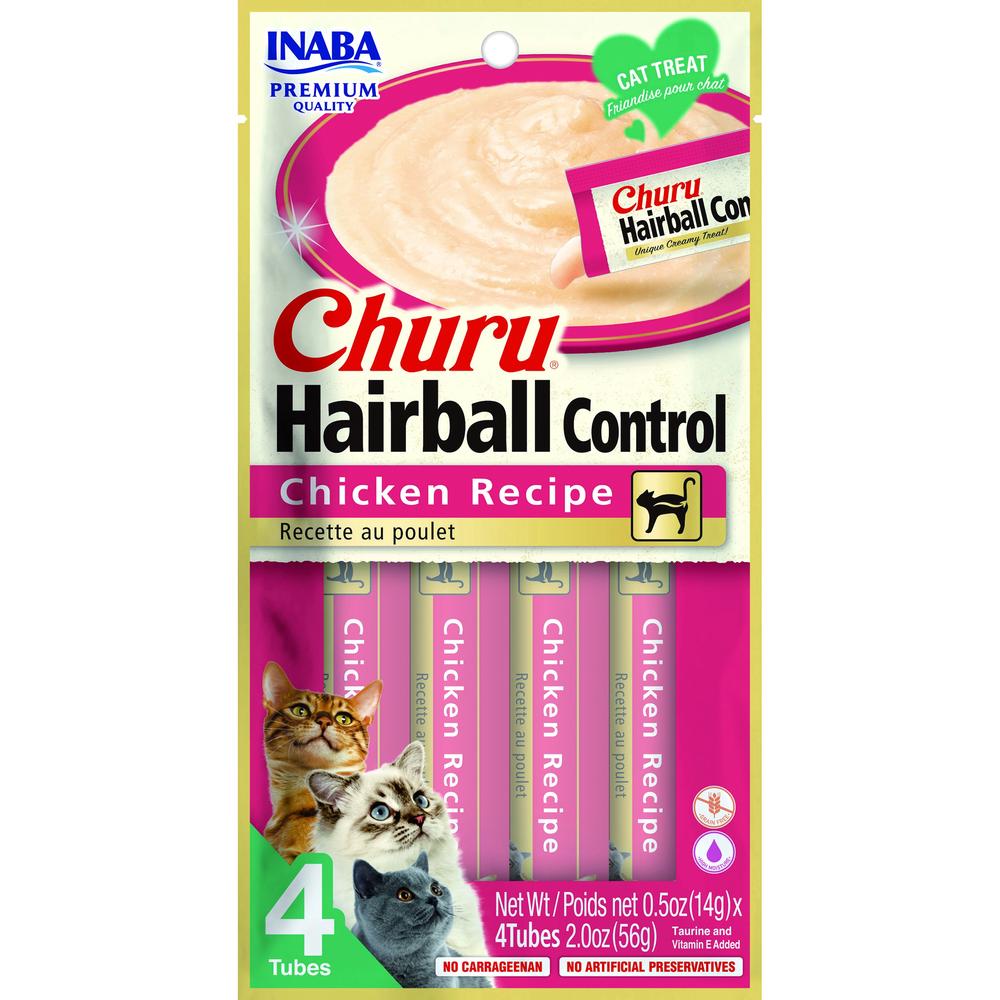Cat Churu Puree Hairball Control Chicken, 6 Pack - 56g, 0810100850289