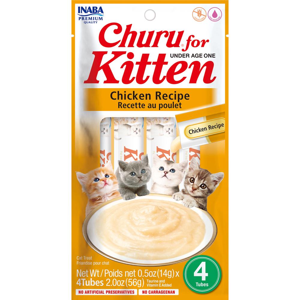 Inaba Cat Churu Puree Kitten Chicken, 6 Pack - 56g, 0810100850333