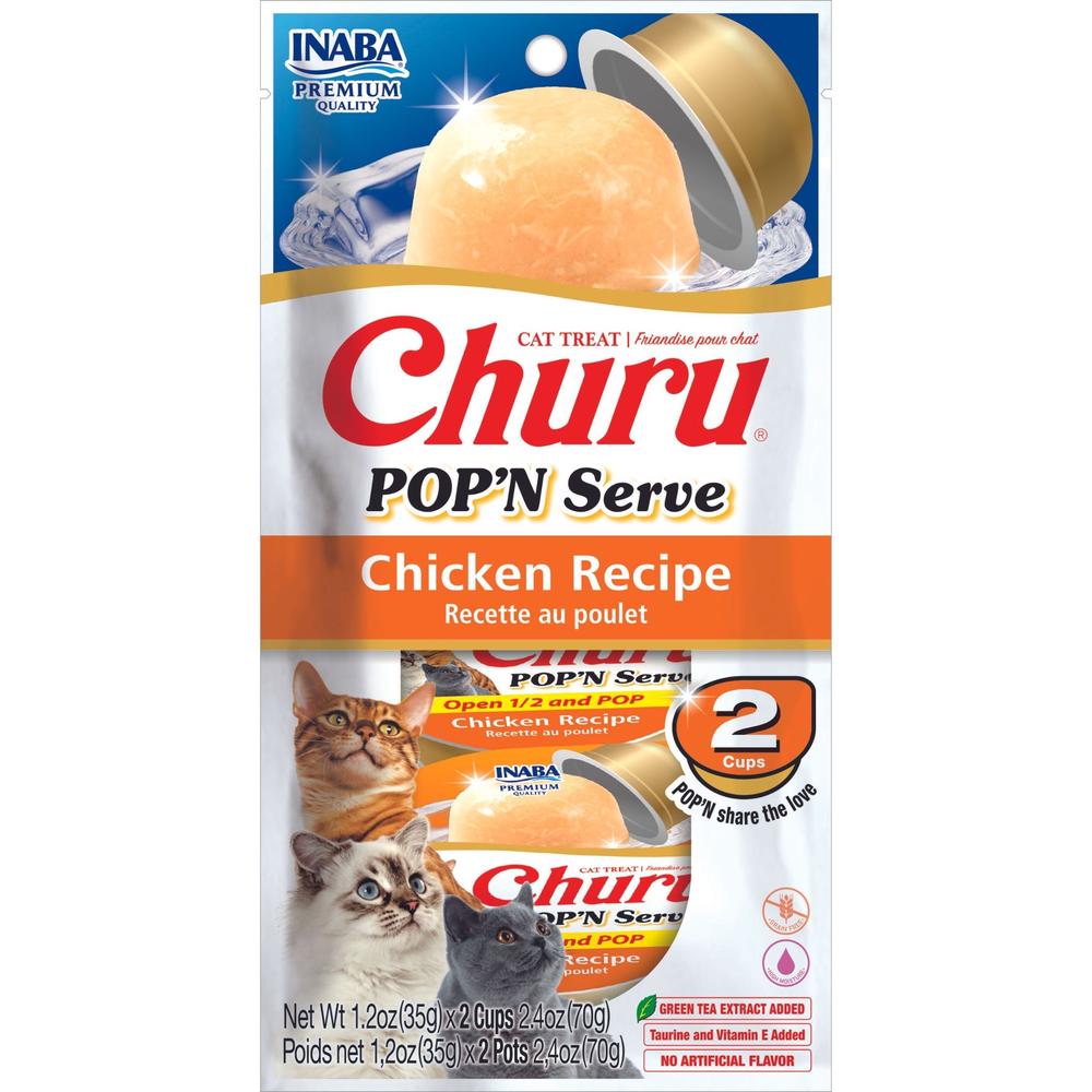Cat Churu Pop N Serve Chicken, 4 Pack - 70g, 0810100852382
