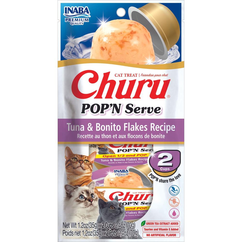 Cat Churu Pop N Serve Tuna Bonito, 4 Pack, 70g, 0810100852429