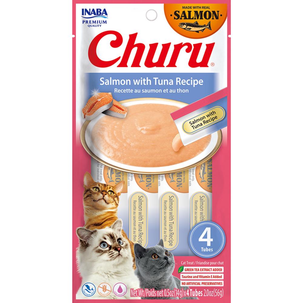 Cat Churu Puree Salmon Tuna, 6 Pack - 56g, 0810100852573