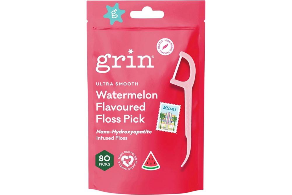 Ultra Smooth Floss Picks Watermelon Flavoured, 80 Pack, 0810166830928