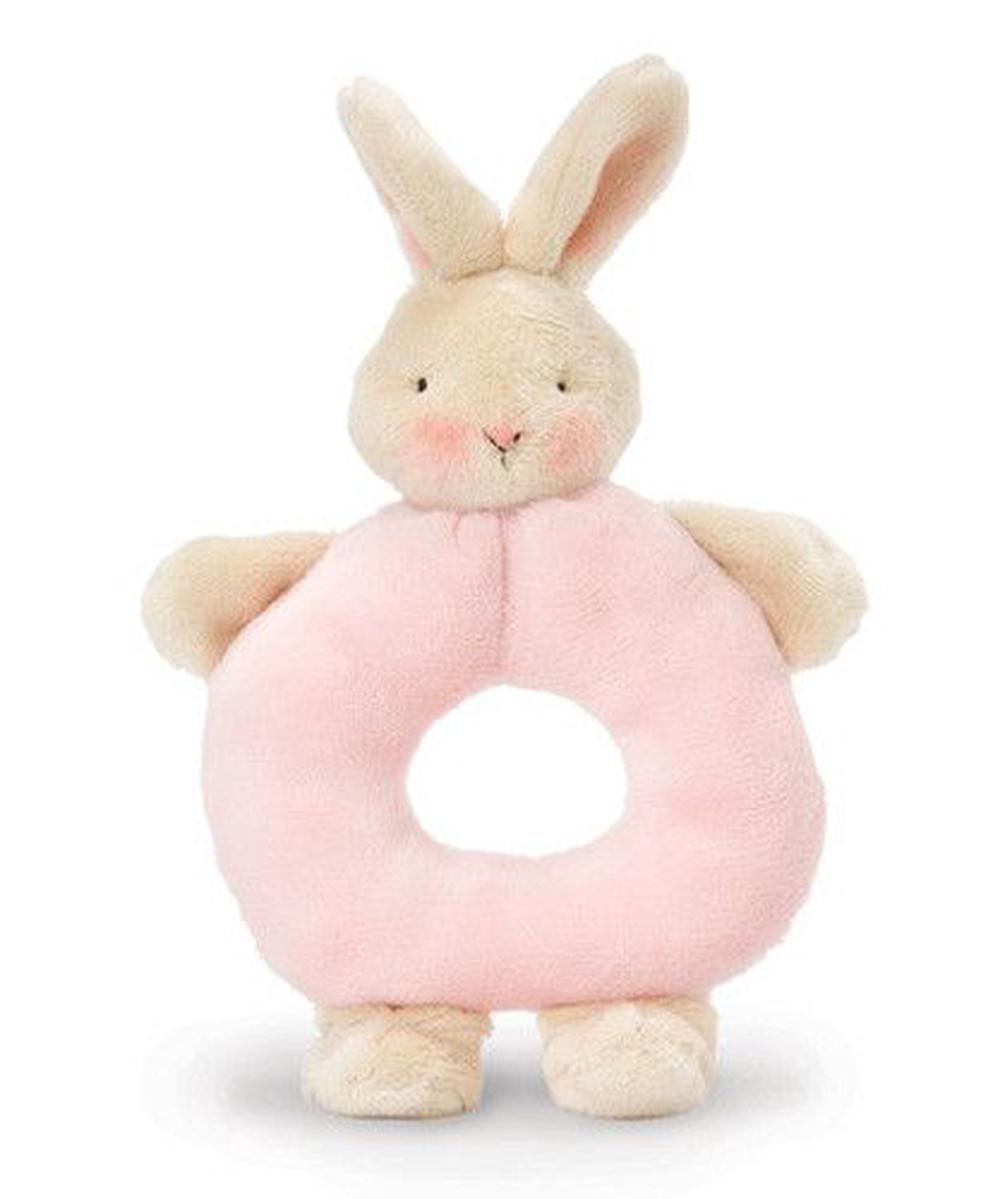 Bunnies By The Bay Bunny Ring Rattle Pink, 0811357005217
