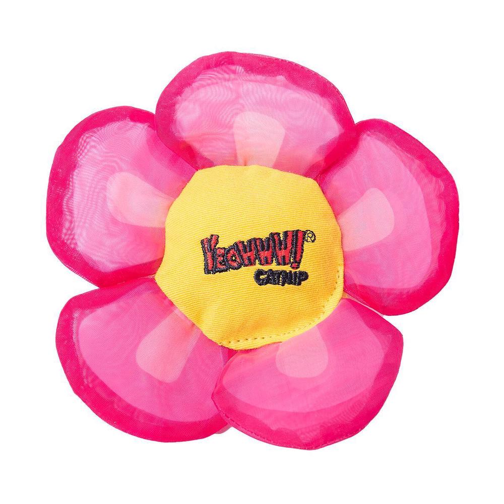 Yeowww Daisy's Flower Top North American Catnip Filled Cat Toys (Pink), 0812402001222