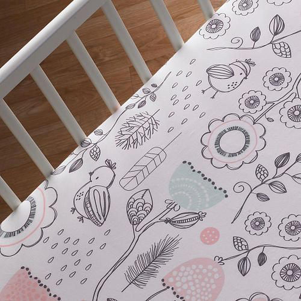 Lolli Living Cotton Fitted Sheet (Sparrow) 77 x 132 x 19cm Buy
