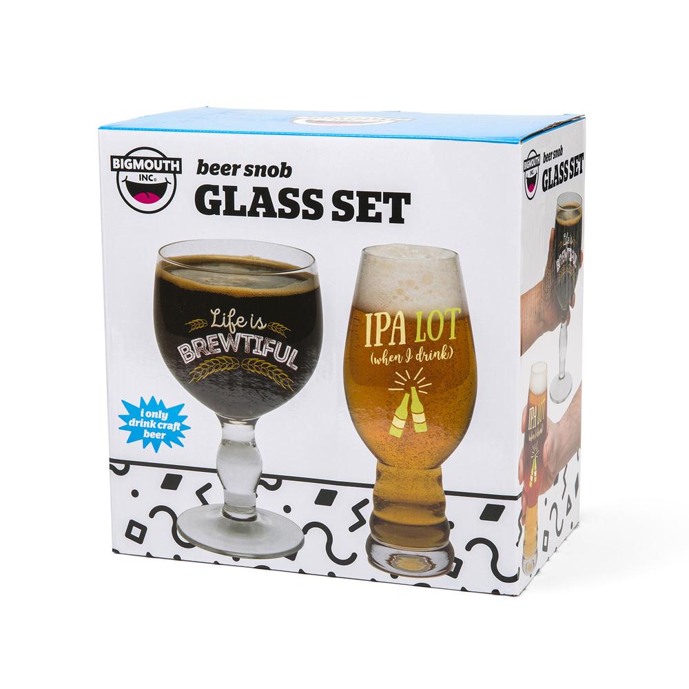 BigMouth Inc Beer Snob Glassware Set Buy online at The Nile