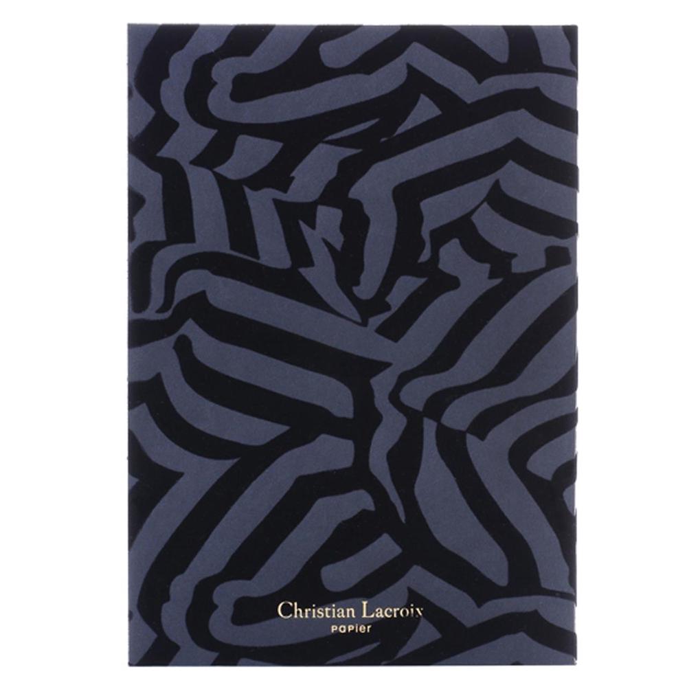 Christian Lacroix Riviera Workbook (Black Flock) - B5, 0818717010355