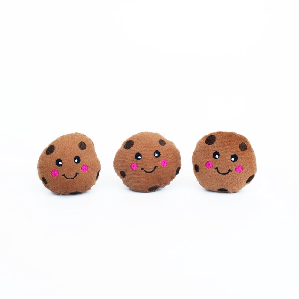 Zippy Paws Miniz Dog Toy - Cookies, 3 Pack, 0818786018948