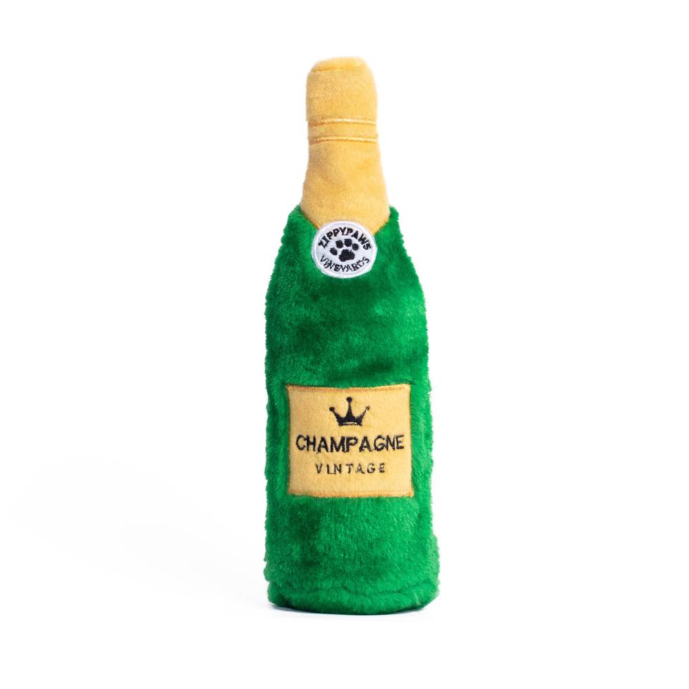 Zippy Paws Happy Hour Crusherz Bottle Dog Toy - Champagne, 0818786019242