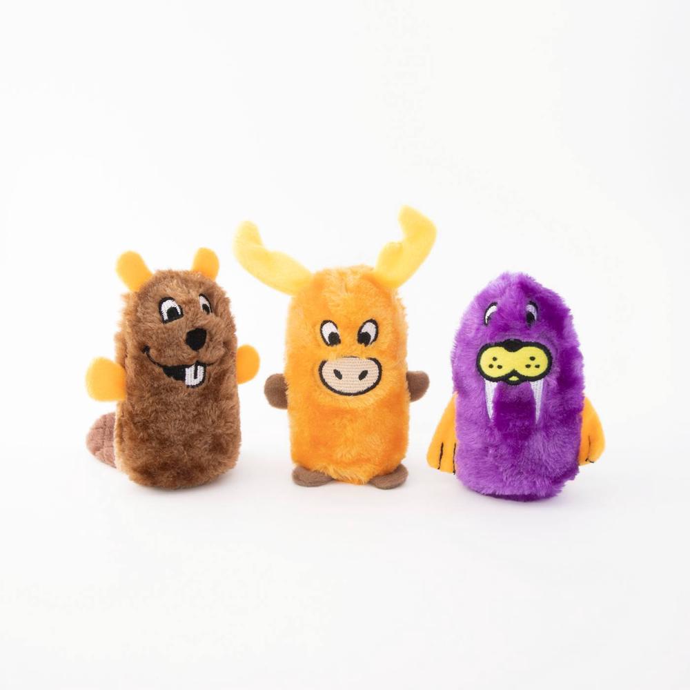 Zippy Paws Squeakie Buddies, 3 Pack (Beaver, Moose, Walrus), 0818786019440