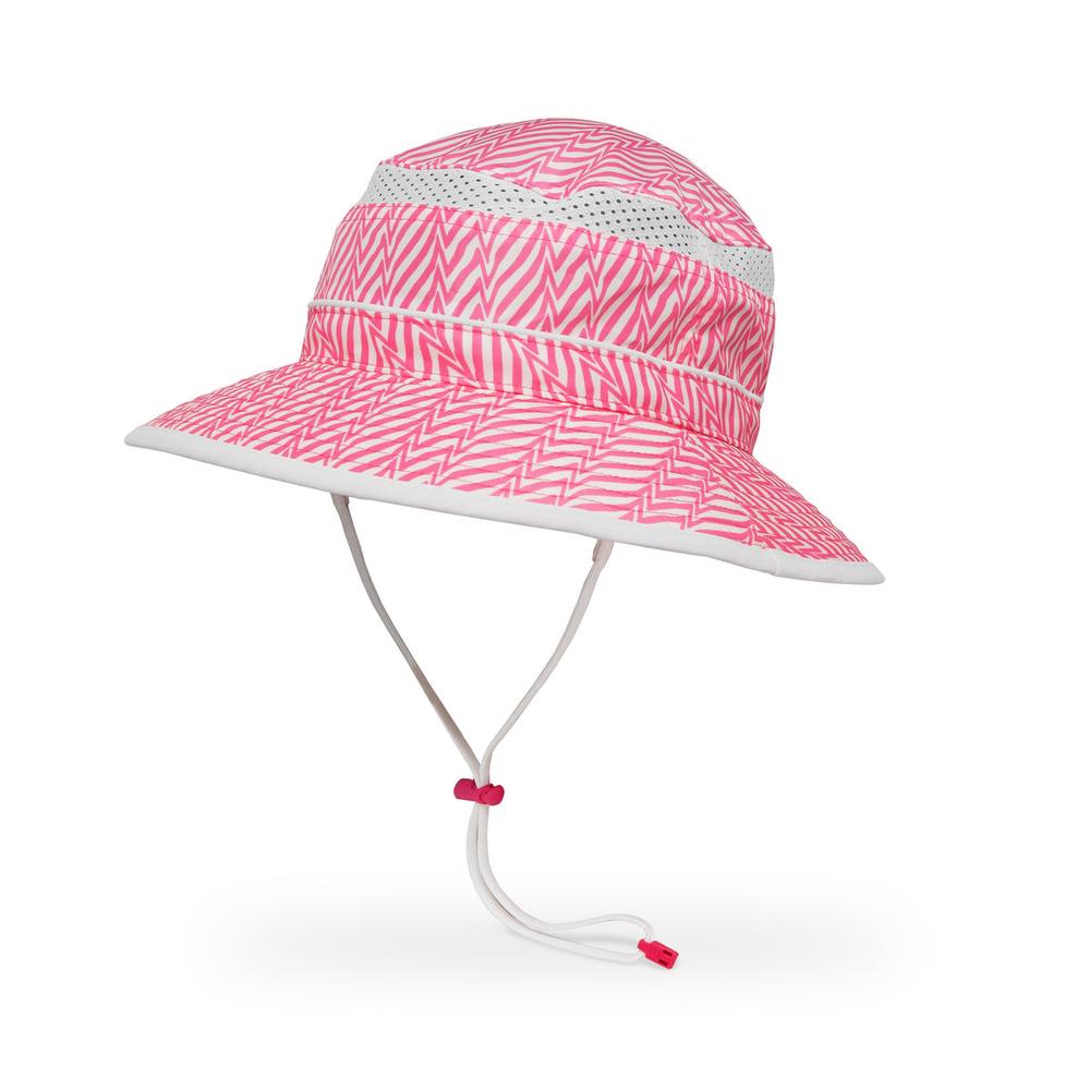 Sunday Afternoons Kids Fun Bucket Hat (Pink Electric Stripe) - Large, 0818865023122