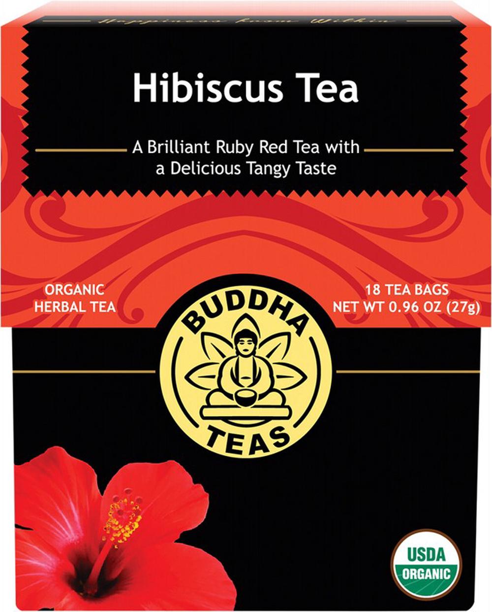 Organic Herbal Tea Bags (Hibiscus Tea), 18 Piece, 0819005010286