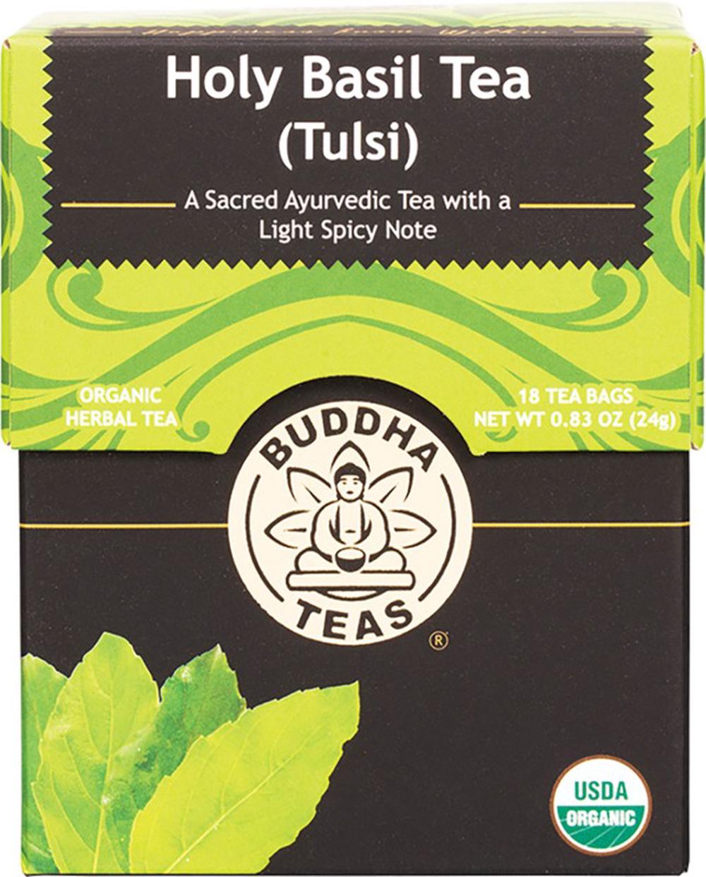 Organic Herbal Tea Bags, 18 Piece (Holy Basil Tea - Tulsi), 0819005010293