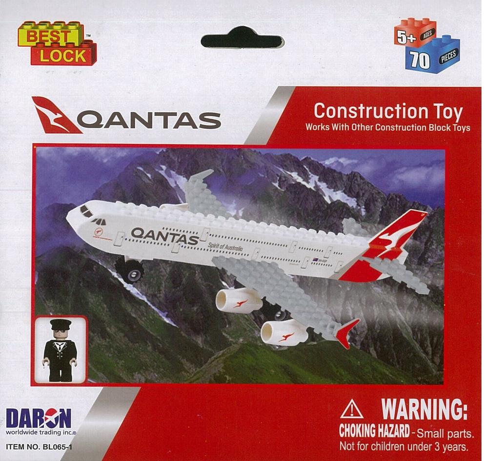 Qantas 70PC Construction Toy, 0830715550657