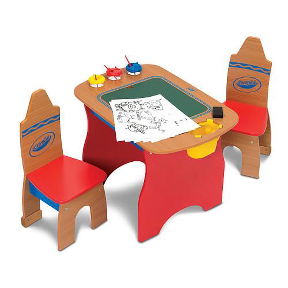 grow n up crayola wooden table & chair set