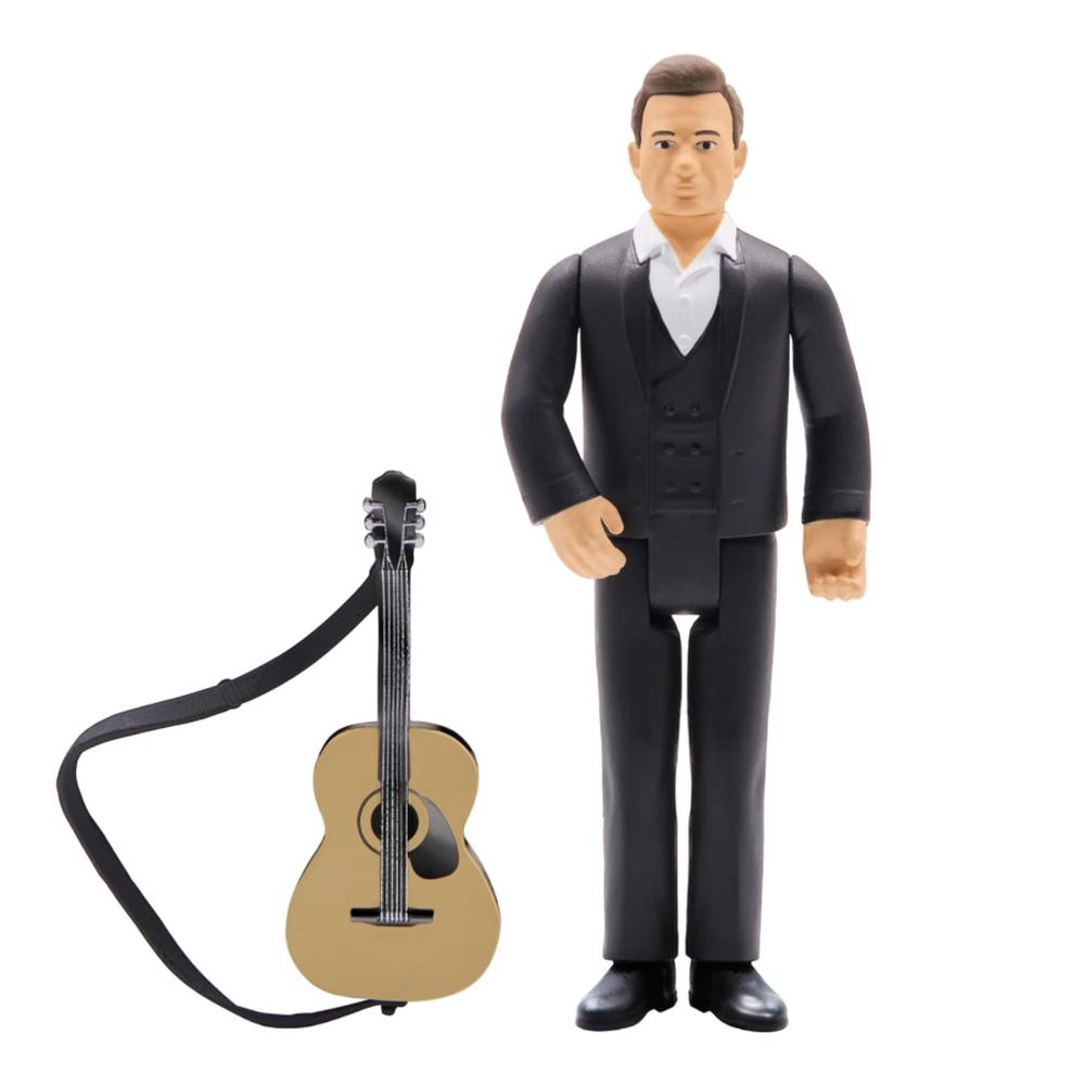 Super7 Johnny Cash - The Man in Black ReAction Figure - 3.75 Inch, 0840049814158
