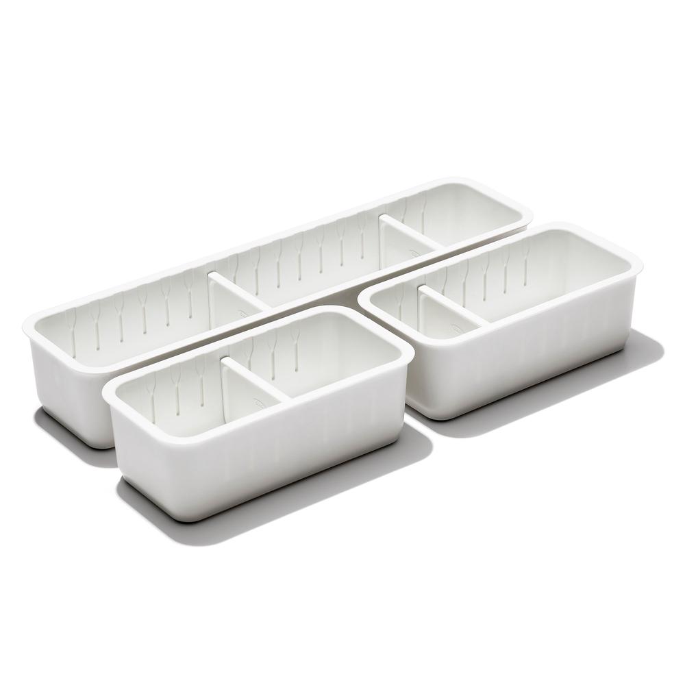 OXO Adjustable Drawer Bin Set, 3 Piece, 0840097700083