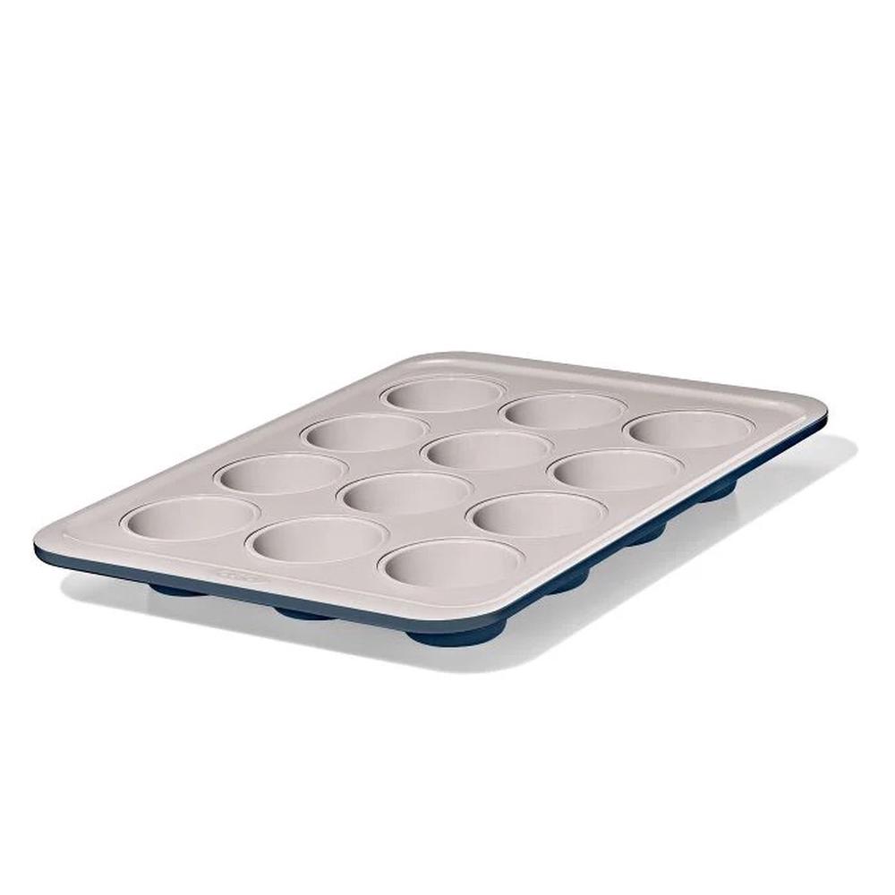 OXO Non-Stick Pro Ceramic Coated Metal Bakeware Muffin Pan - 12 Cup, 0840097710402