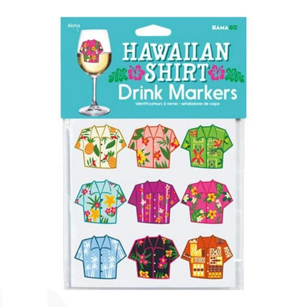 Hawaiian Shirt Novelty Drink Markers, 0840391124394