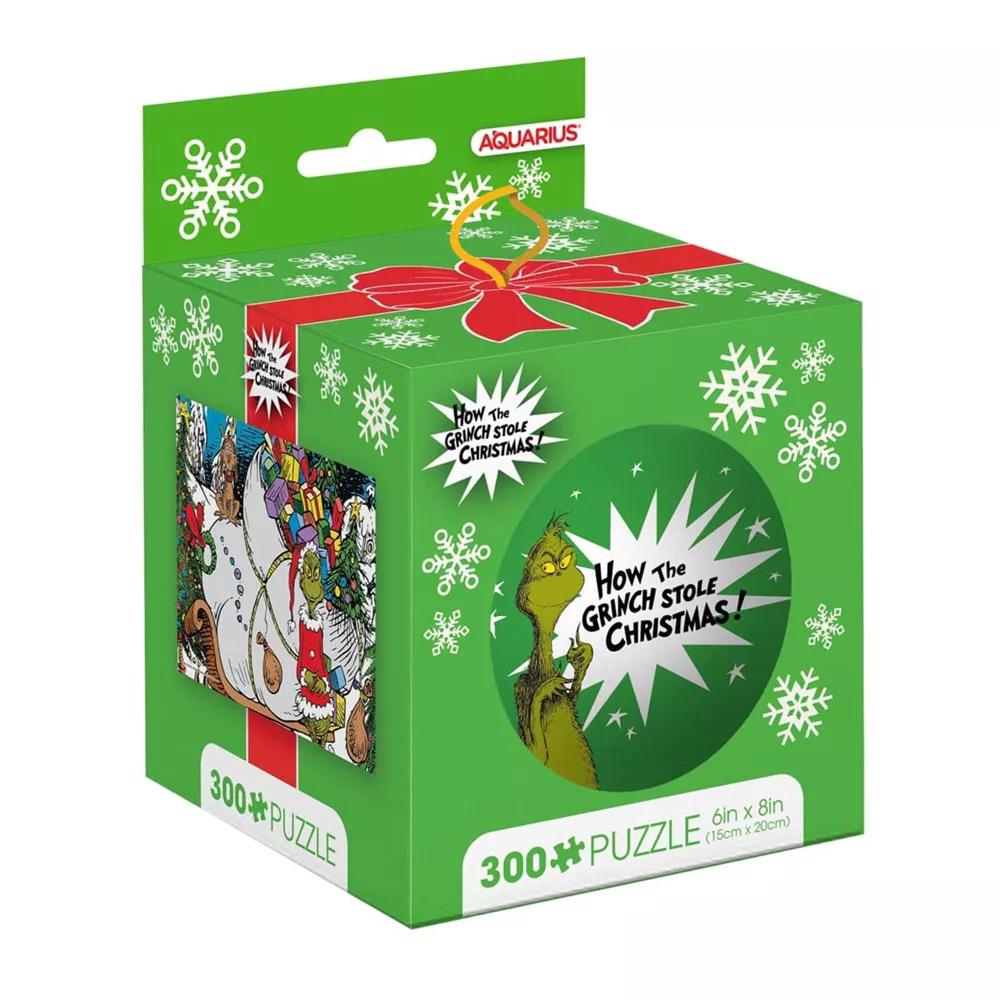 Aquarius How The Grinch Stole Christmas Jigsaw Puzzle in Tin Globe, 300pcs, 0840391180352