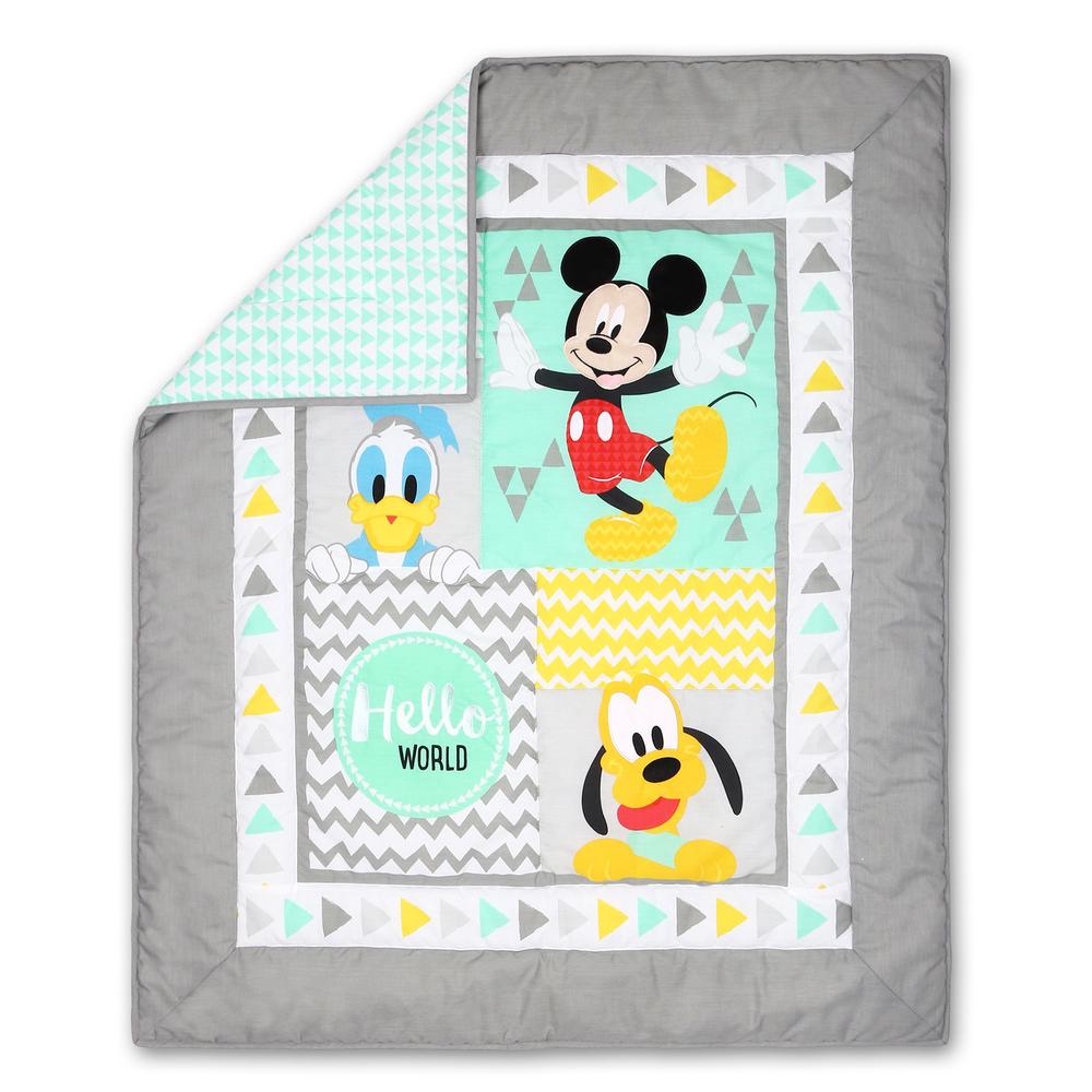 Mickey hello on sale world crib bedding