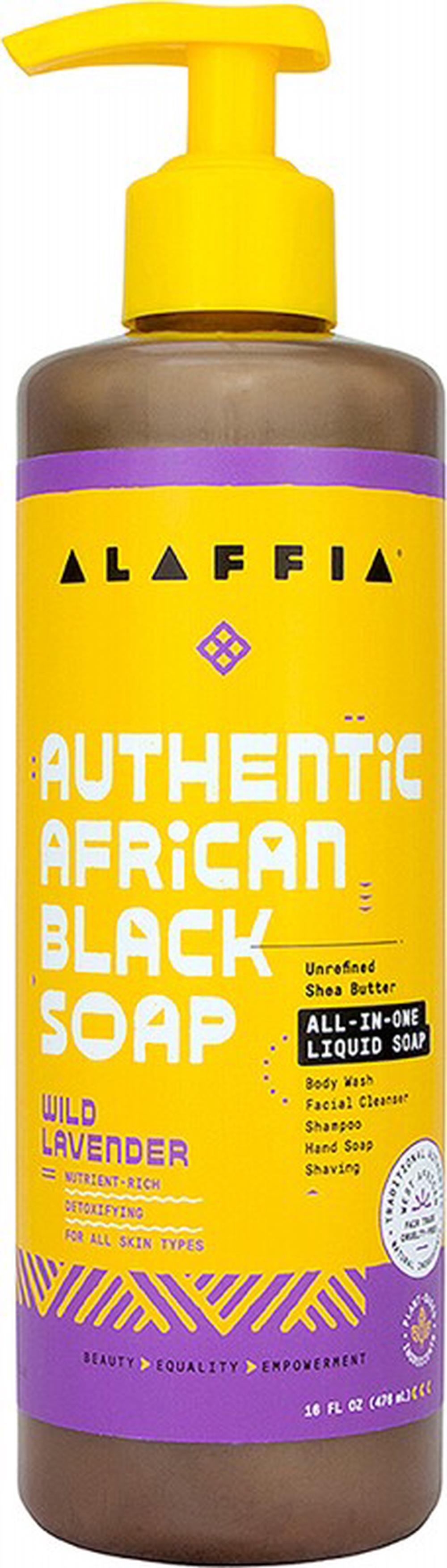 Authentic African Black Soap (Wild Lavender) - 476mL, 0841320102483