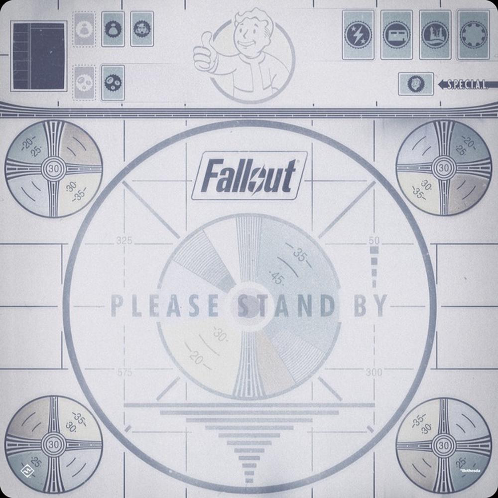 Fallout The Board Game - Please Stand By Game Mat, 0841333107673