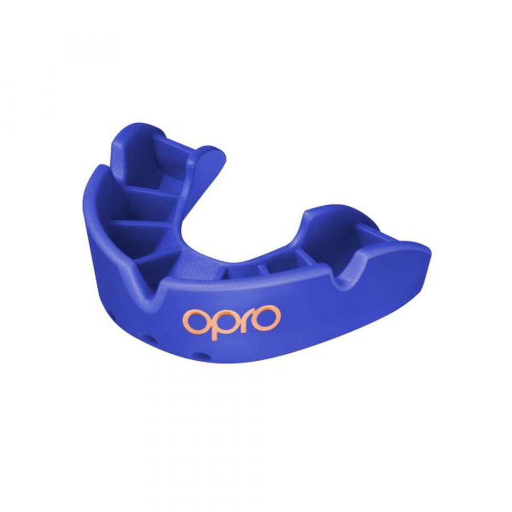 Opro Bronze Junior Mouthguard (Blue), 0843486002256