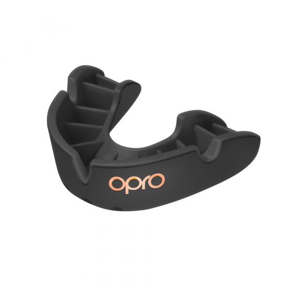 Opro Bronze Adult Mouthguard (Black), 0843486002638