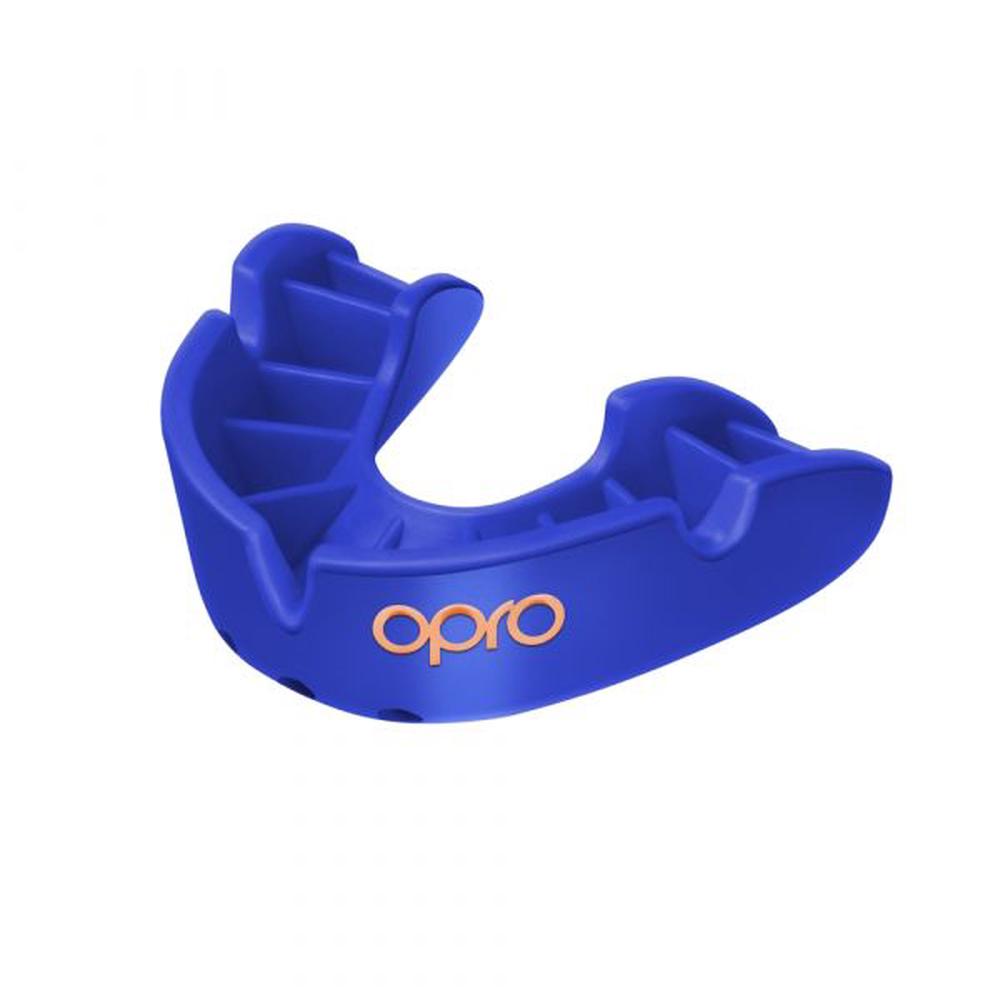 Opro Bronze Adult Mouthguard (Dark Blue), 0843486002645