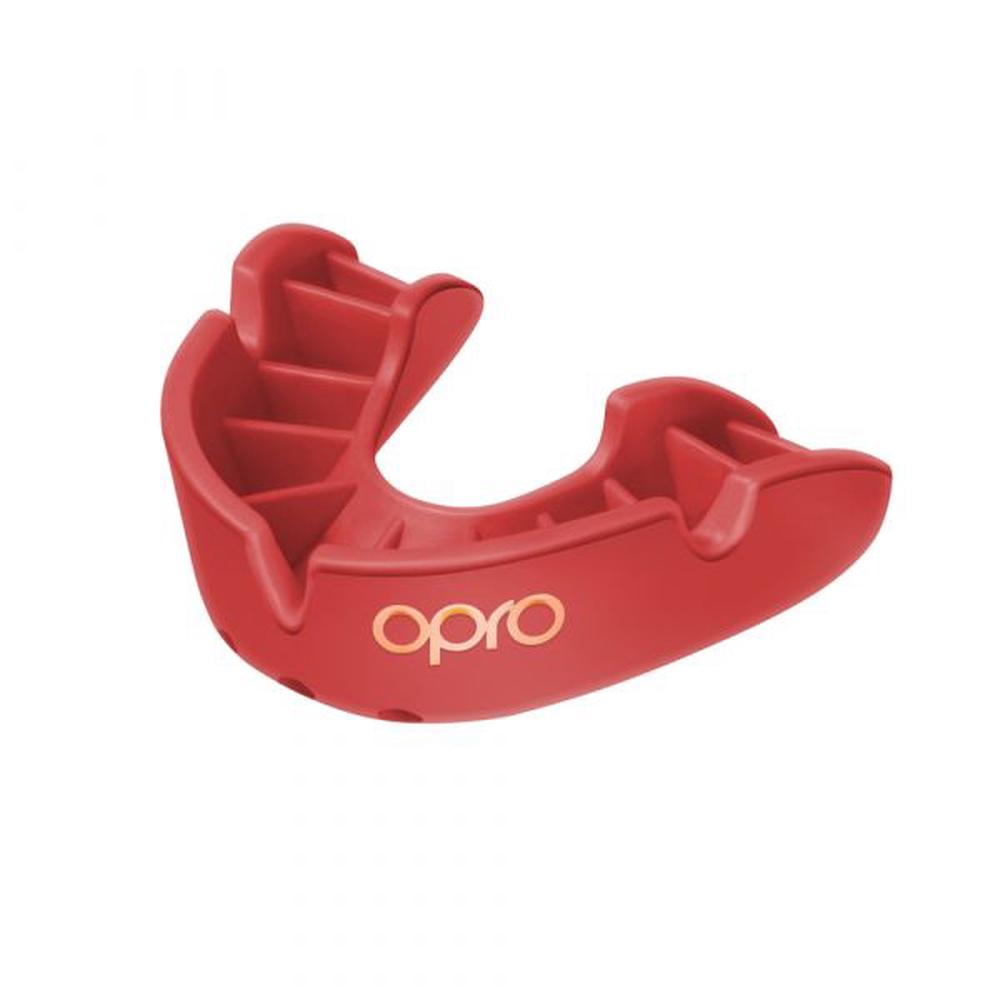 Opro Bronze Adult Mouthguard (Red), 0843486002676