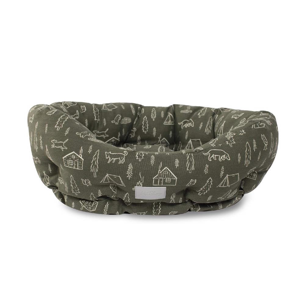 Fringe Studio Round Cuddler Dog Bed (CampingOlive) Small Buy